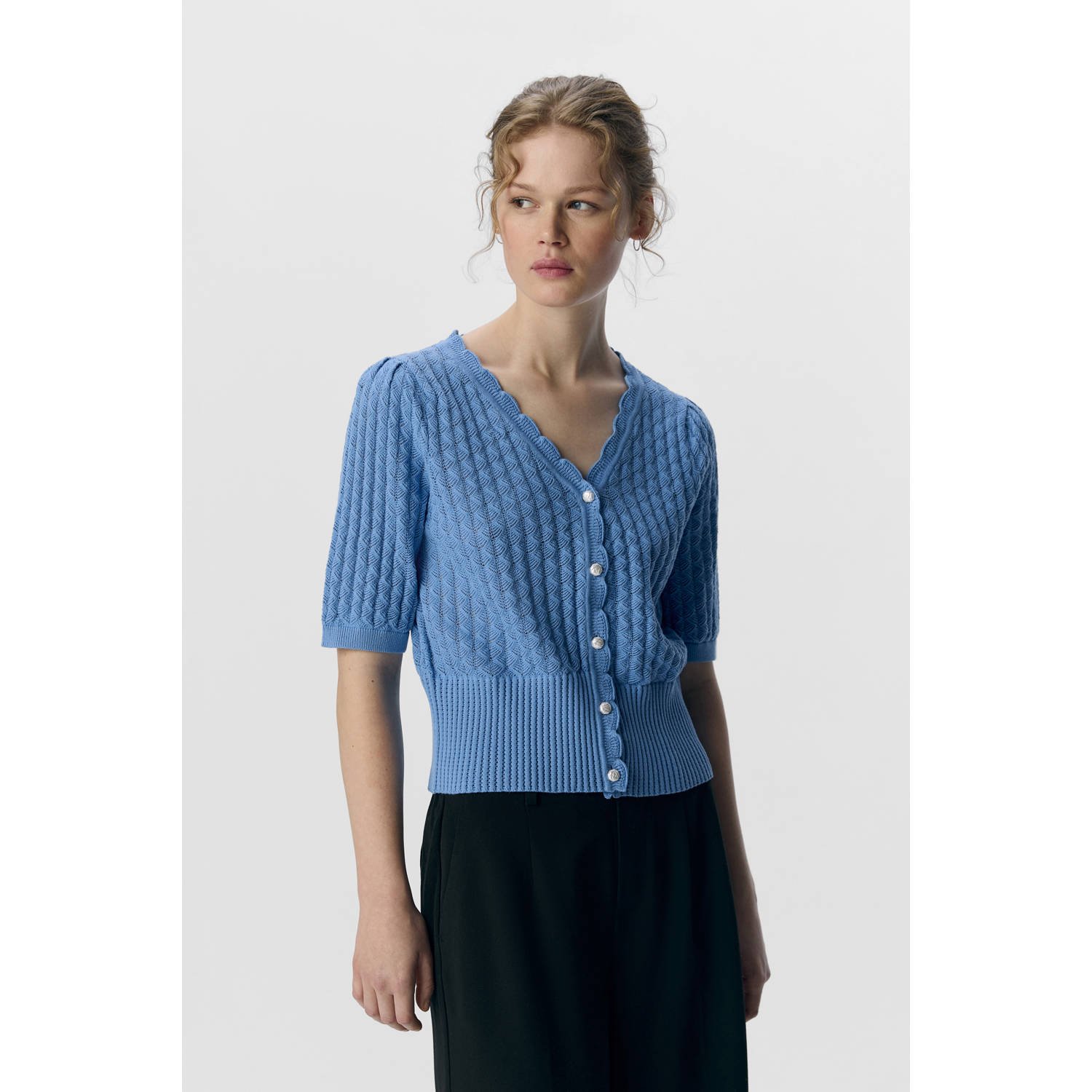 OBJECT vest lichtblauw