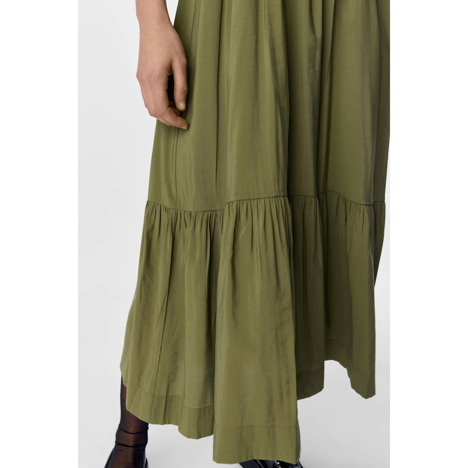 OBJECT midi jurk olijfgroen