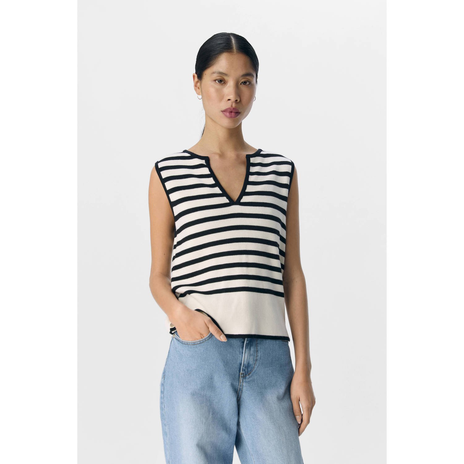 OBJECT Dames Tops & T-shirts Objviva Re S l Knit Top 138 Wit