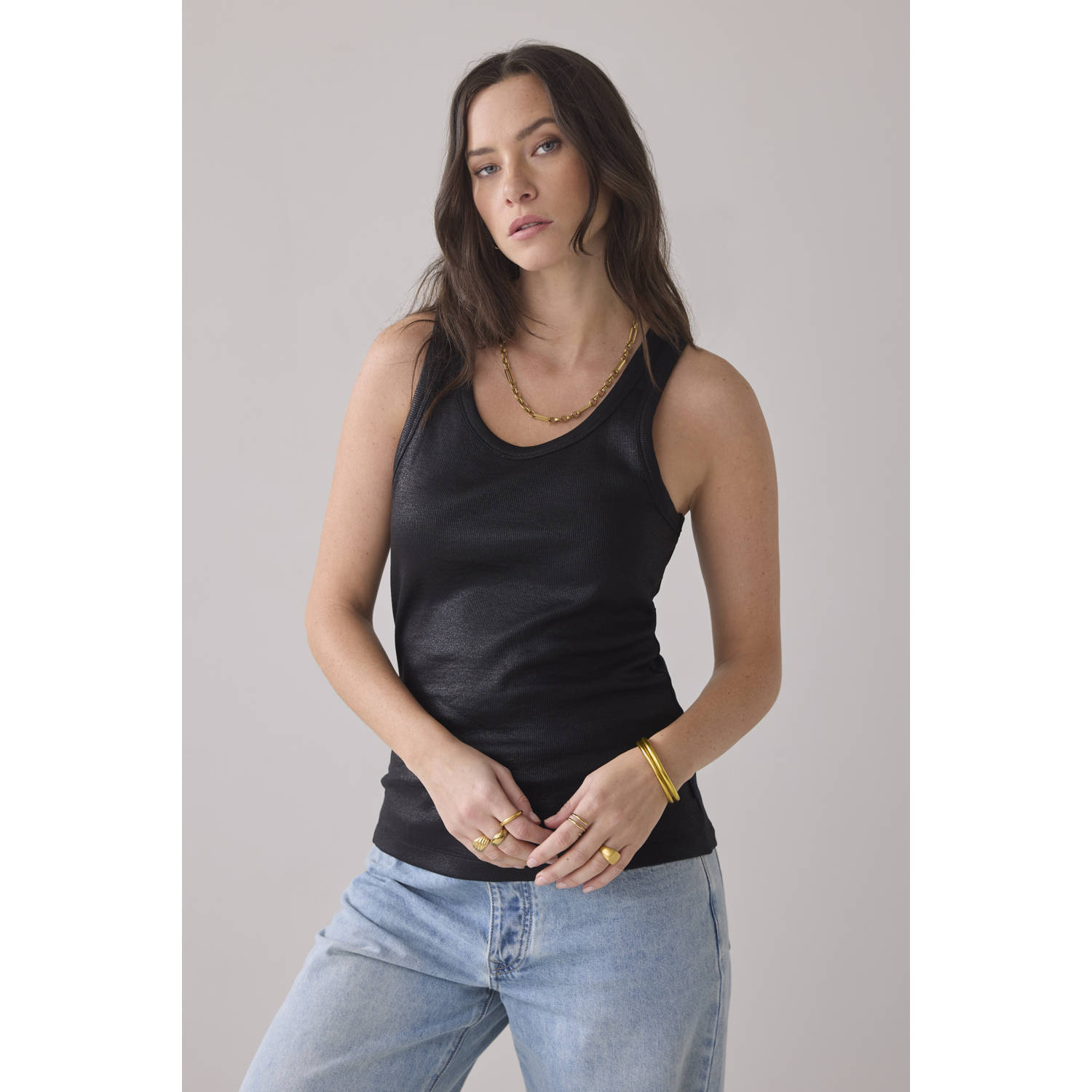 Summum mouwloze top zwart