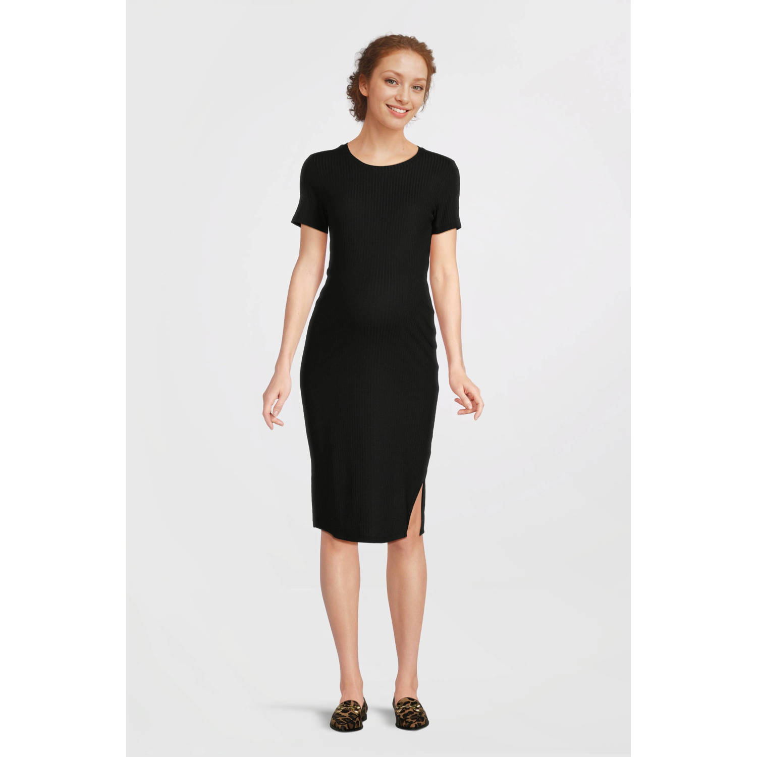 ONLY MATERNITY zwangerschaps maxi jurk zwart