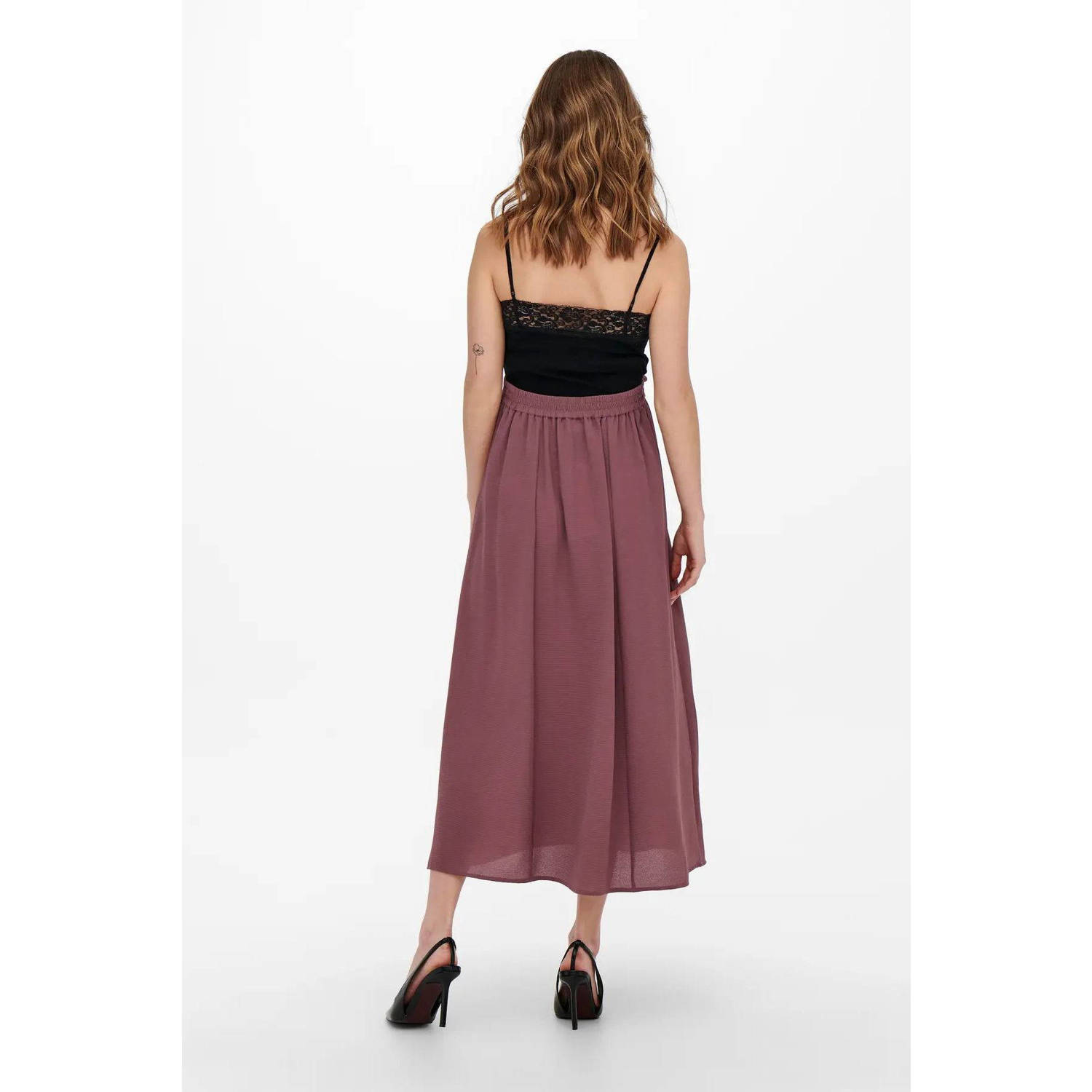ONLY MATERNITY zwangerschaps midi rok oudroze