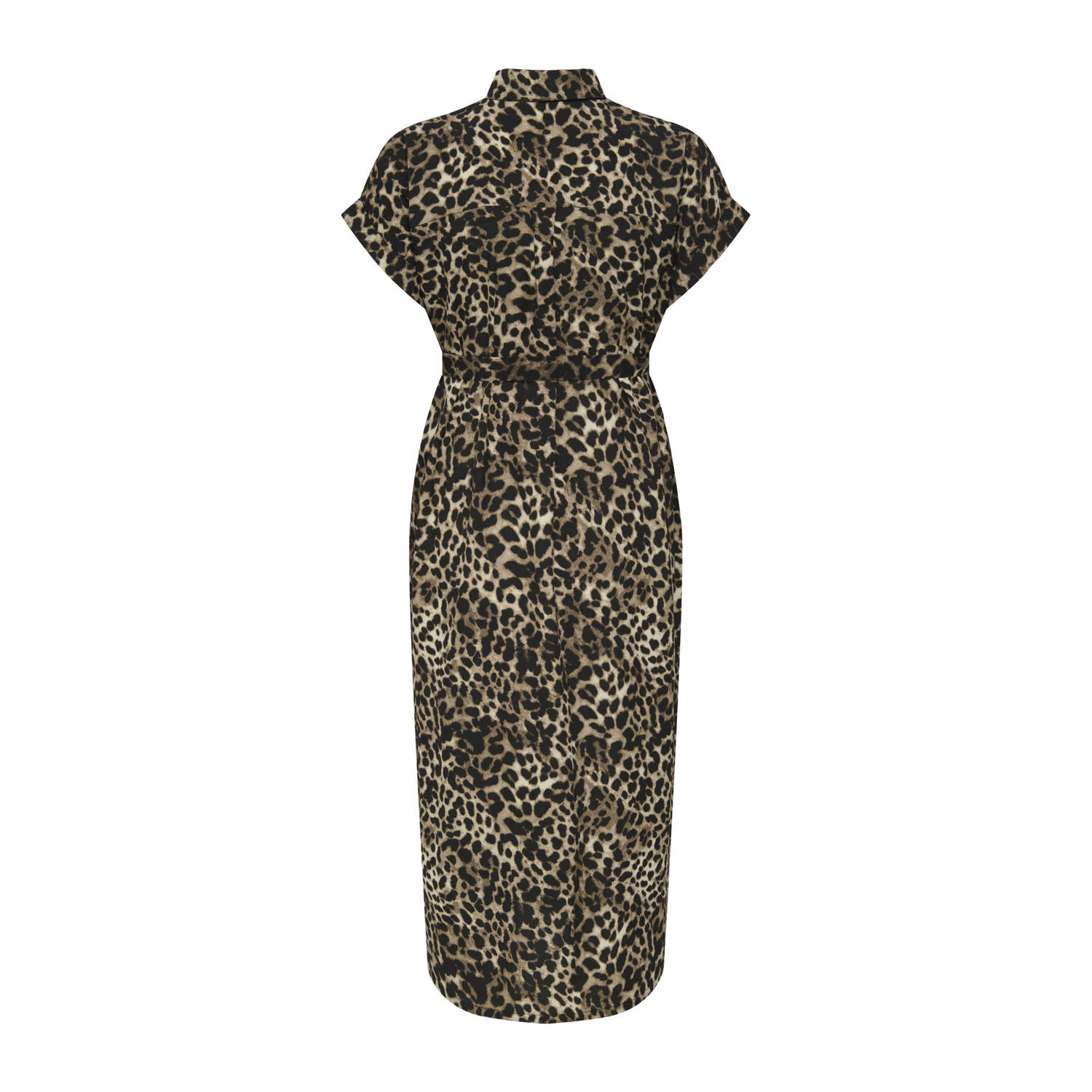 ONLY MATERNITY zwangerschaps- en voedings midi jurk met panterprint bruin zwart