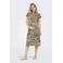 ONLY MATERNITY zwangerschaps- en voedings midi jurk groen/beige