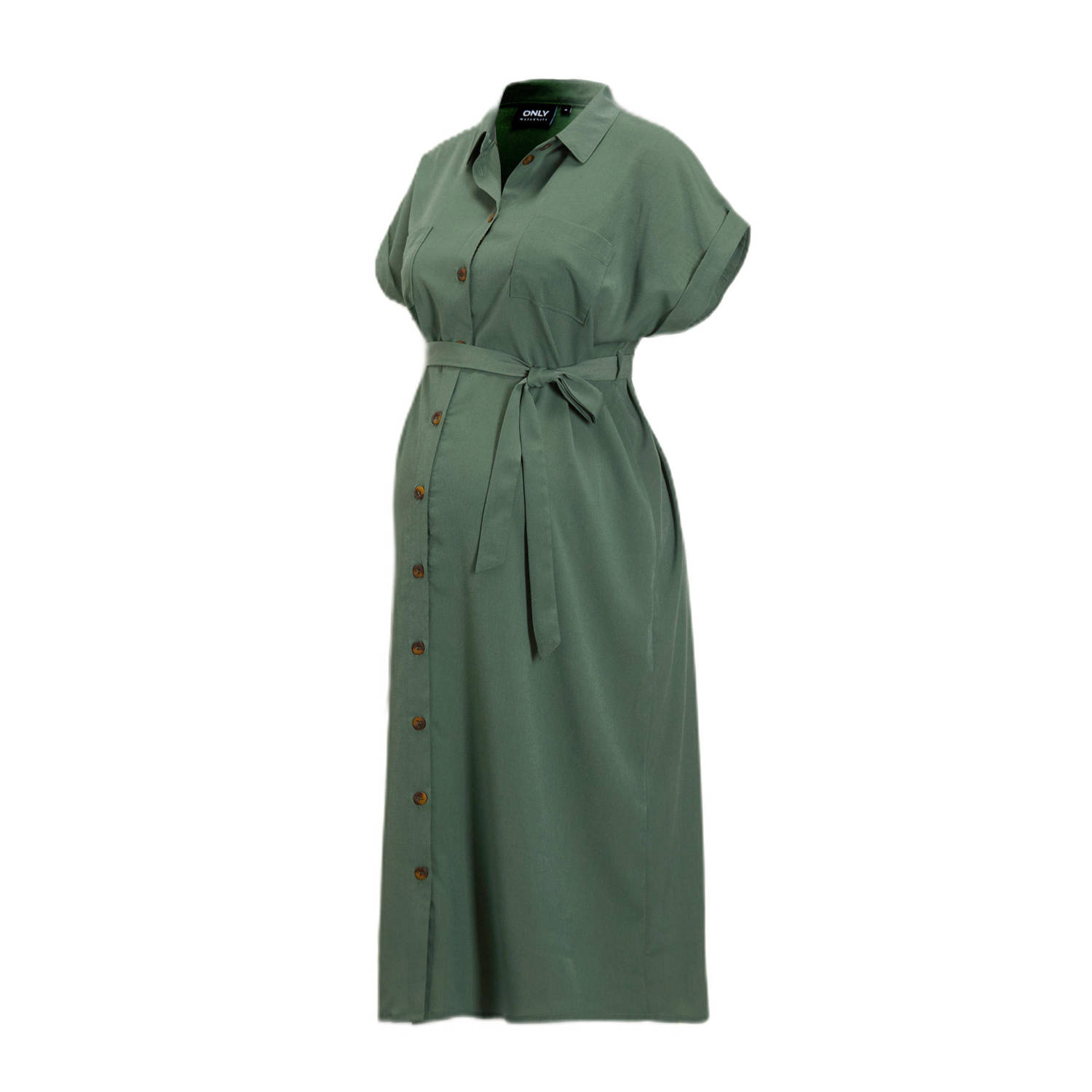 ONLY MATERNITY zwangerschaps- en voedings midi jurk groen
