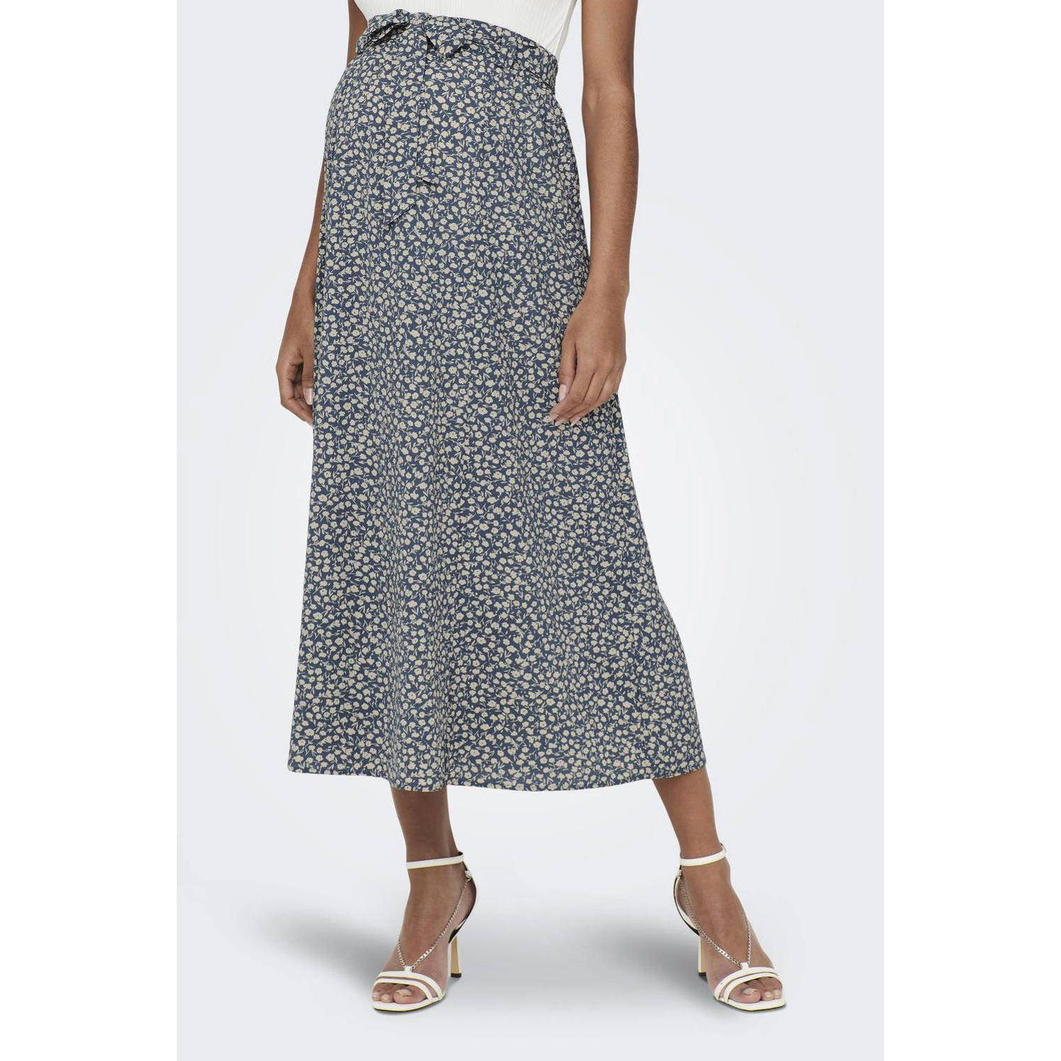 ONLY MATERNITY zwangerschaps midi rok blauw