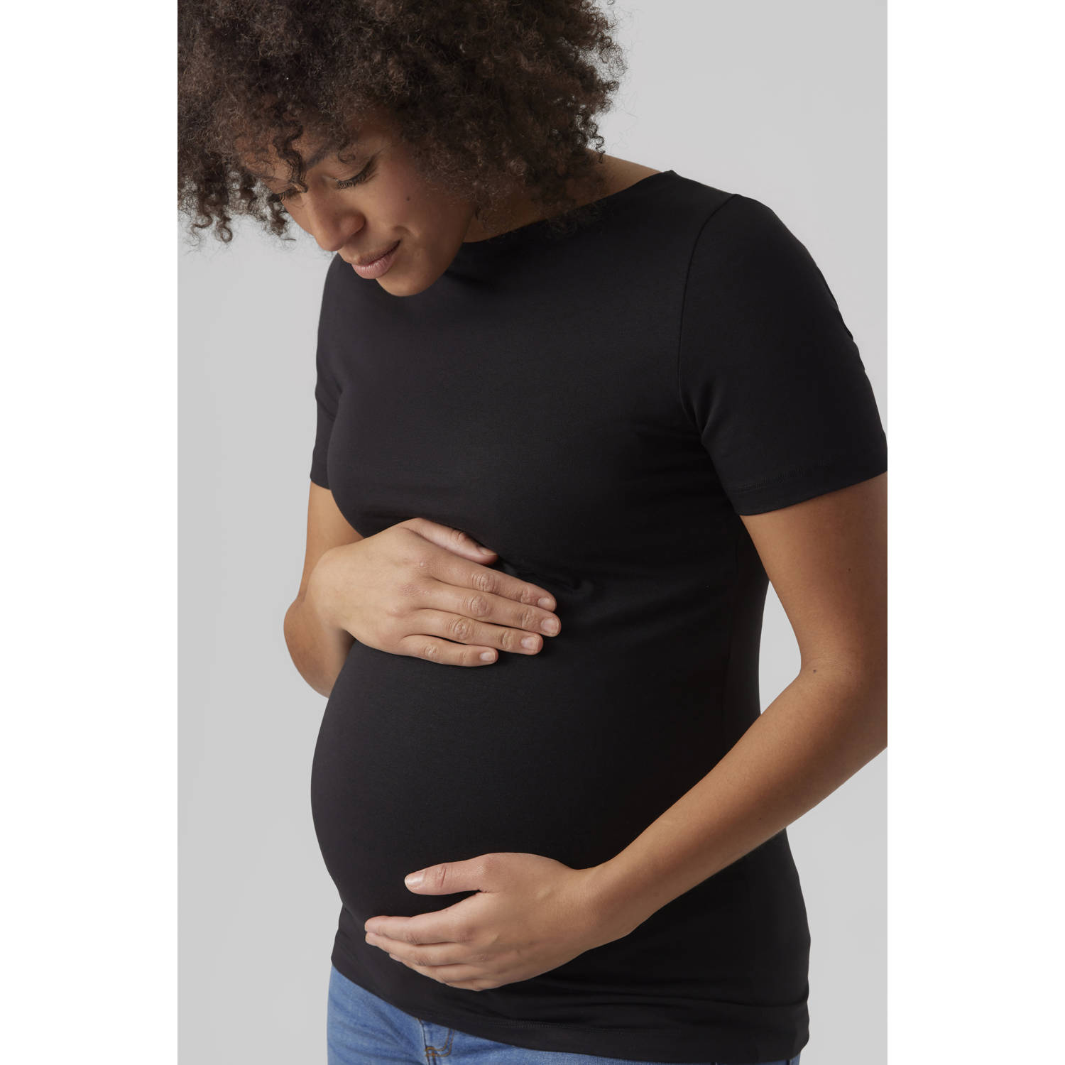 VERO MODA MATERNITY zwangerschaps T-shirt zwart