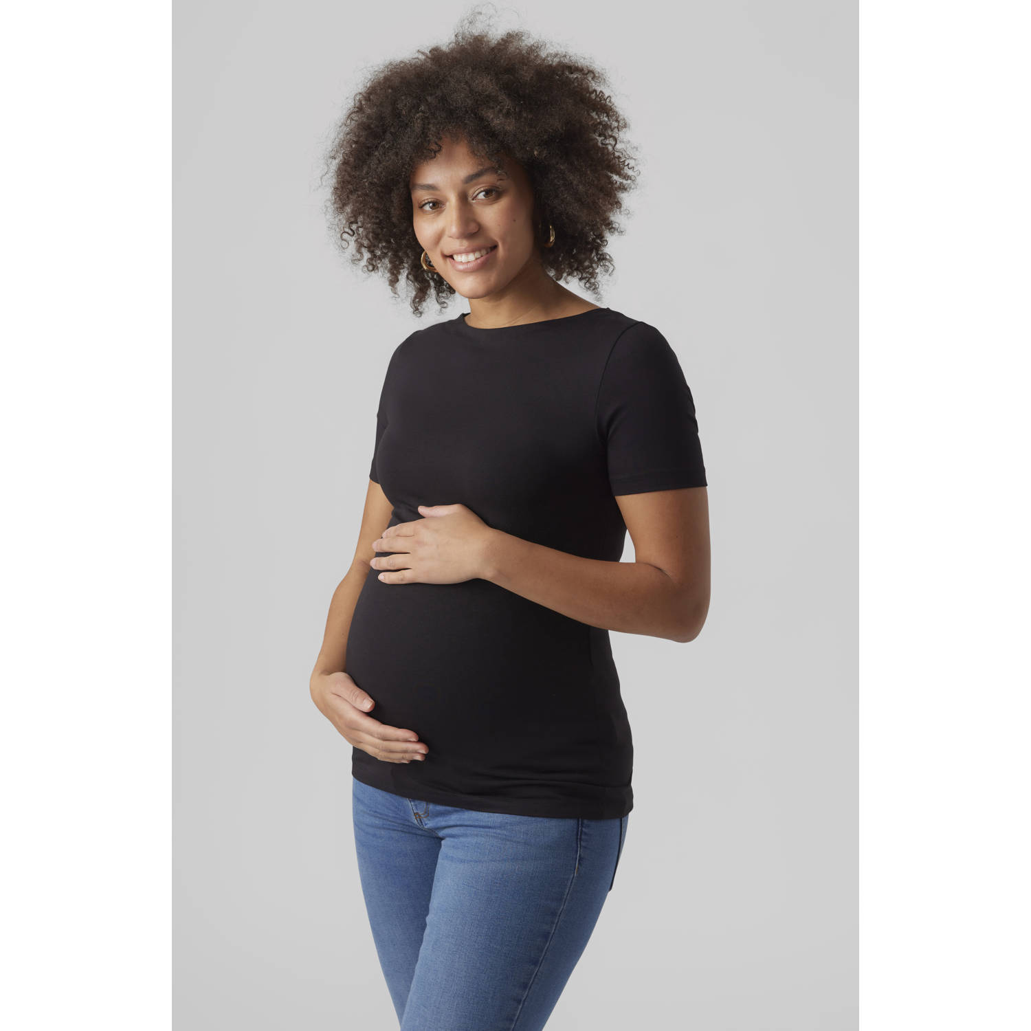 VERO MODA MATERNITY zwangerschaps T-shirt zwart