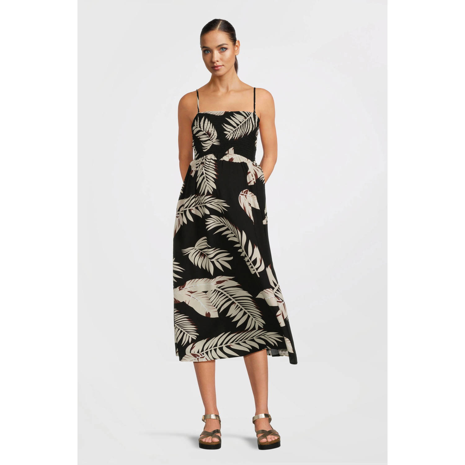 VERO MODA MATERNITY zwangerschaps maxi jurk zwart