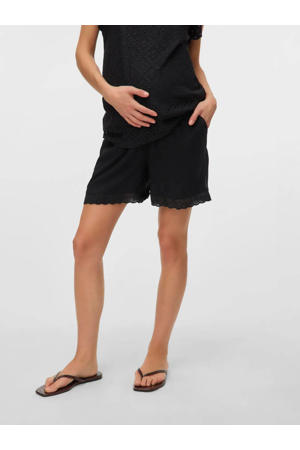 regular high waist zwangerschaps casual short zwart