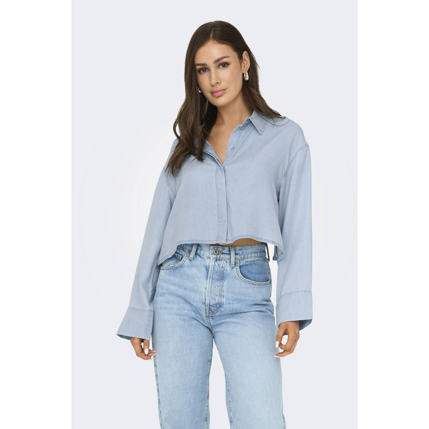 Only Regular fit overhemdblouse met kimonomouwen model 'CHARIS'