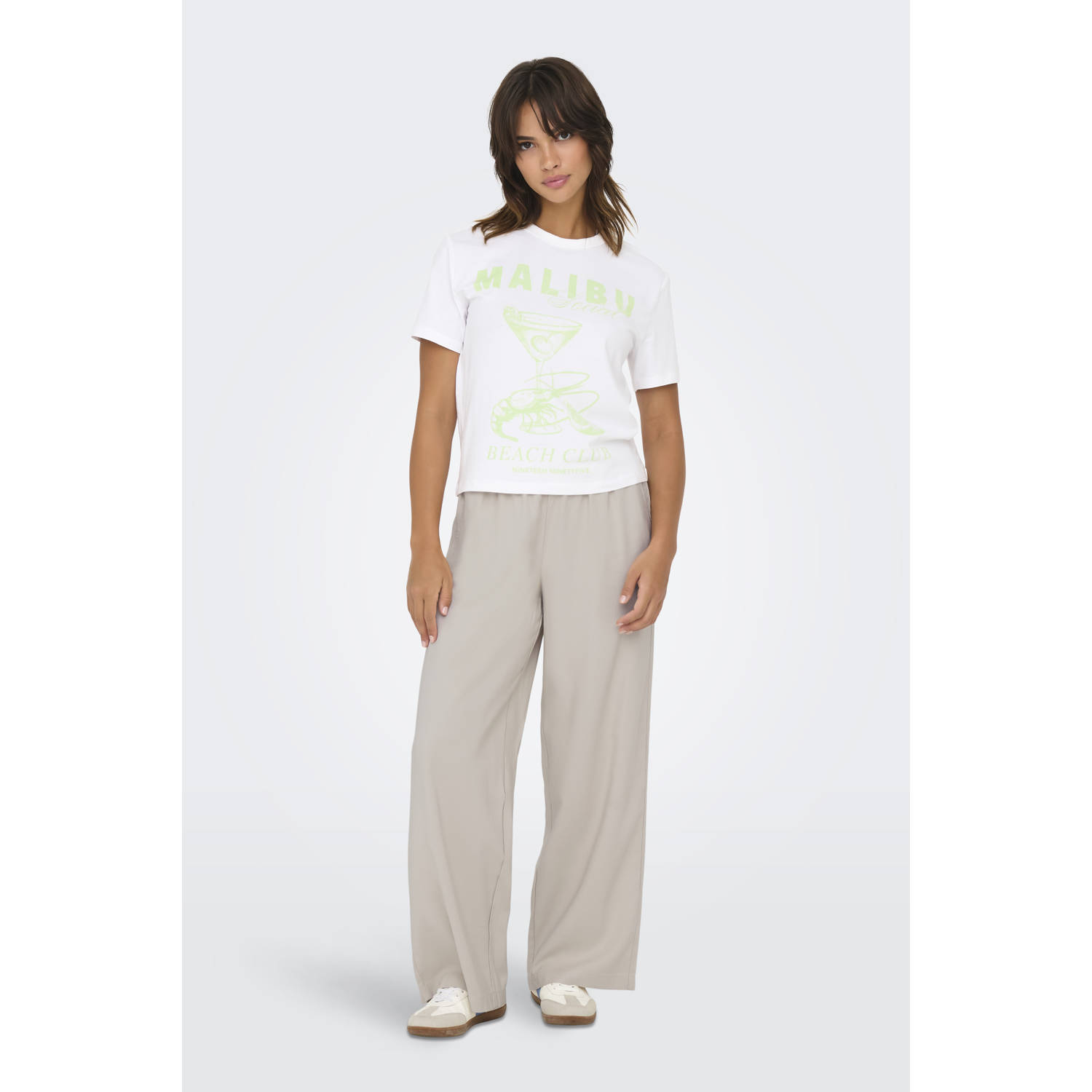 ONLY broek lichtgrijs beige