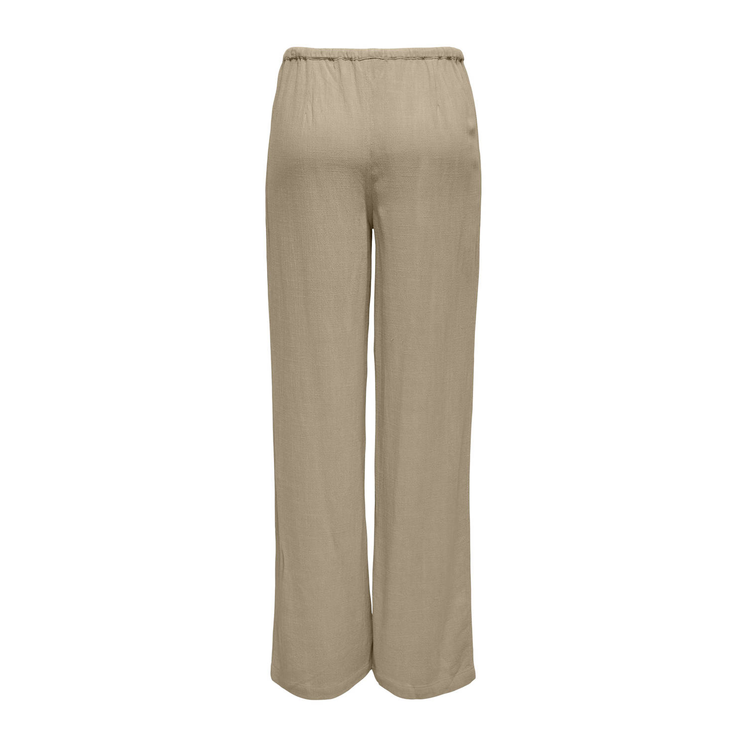 ONLY wide leg regular waist casual broek lichtbruin