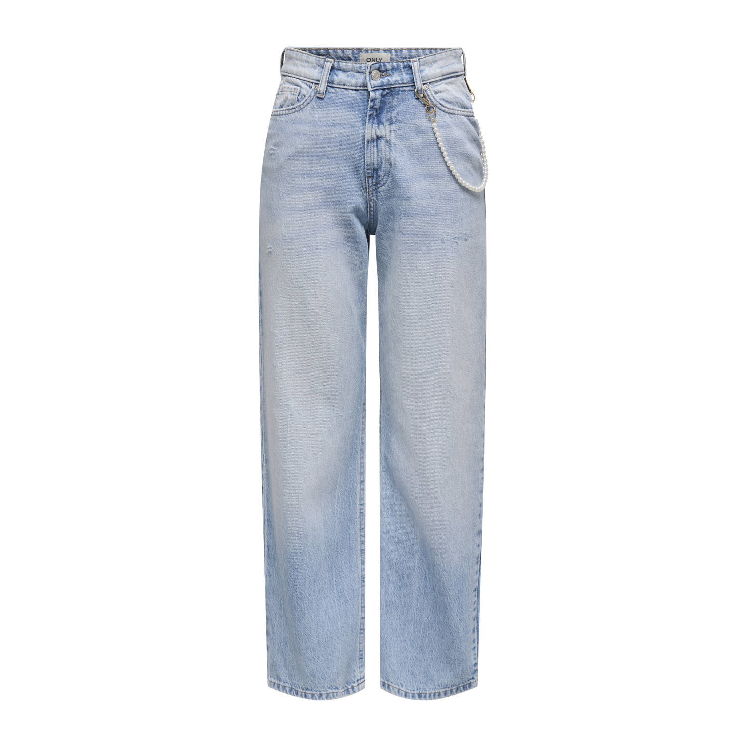 ONLY high waist wide leg jeans light blue denim