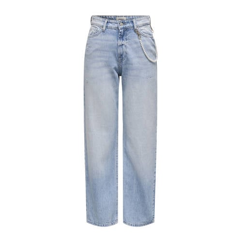 ONLY high waist wide leg jeans light blue denim afbeelding