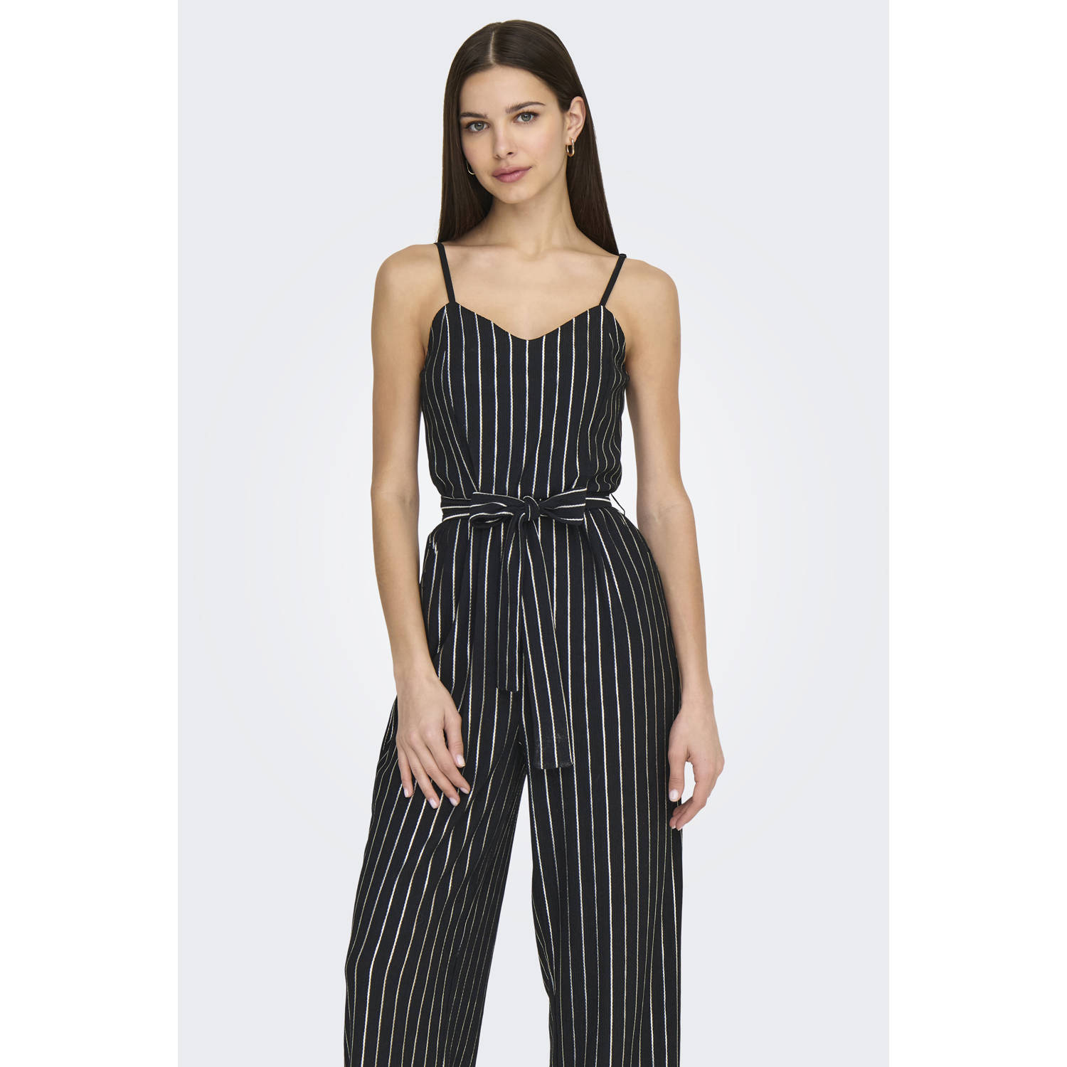 ONLY regular jumpsuit zwart gebreid