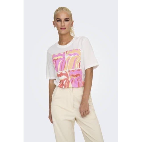 ONLY T-shirt wit afbeelding