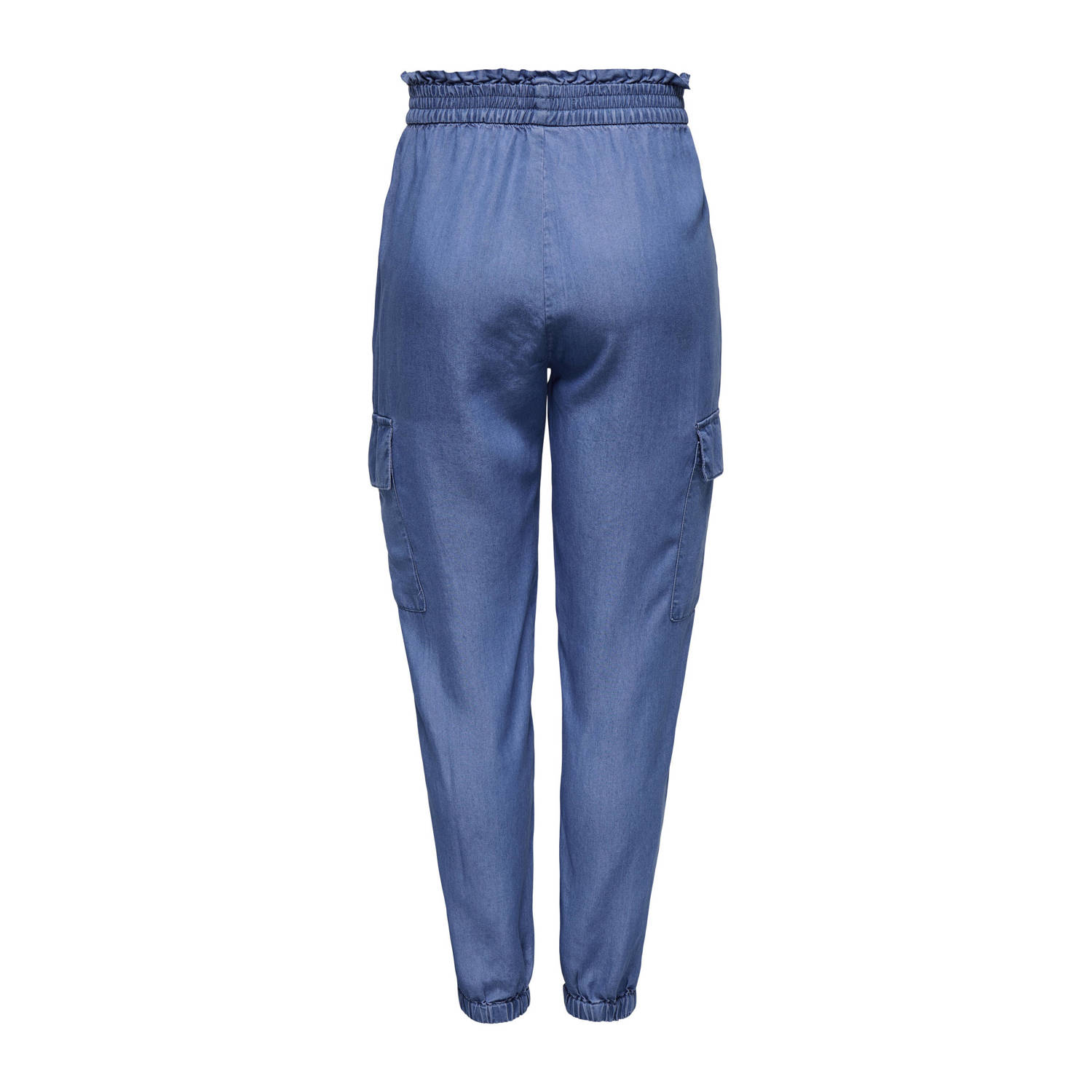 ONLY high waist cargo jeans medium blue denim