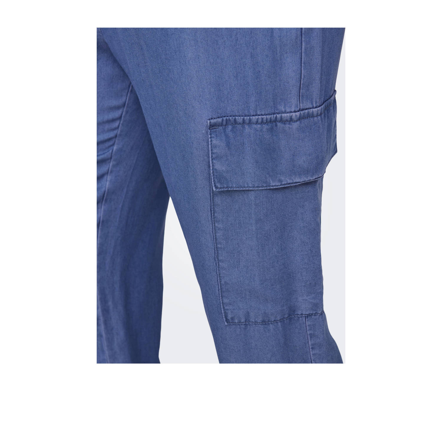 ONLY high waist cargo jeans medium blue denim