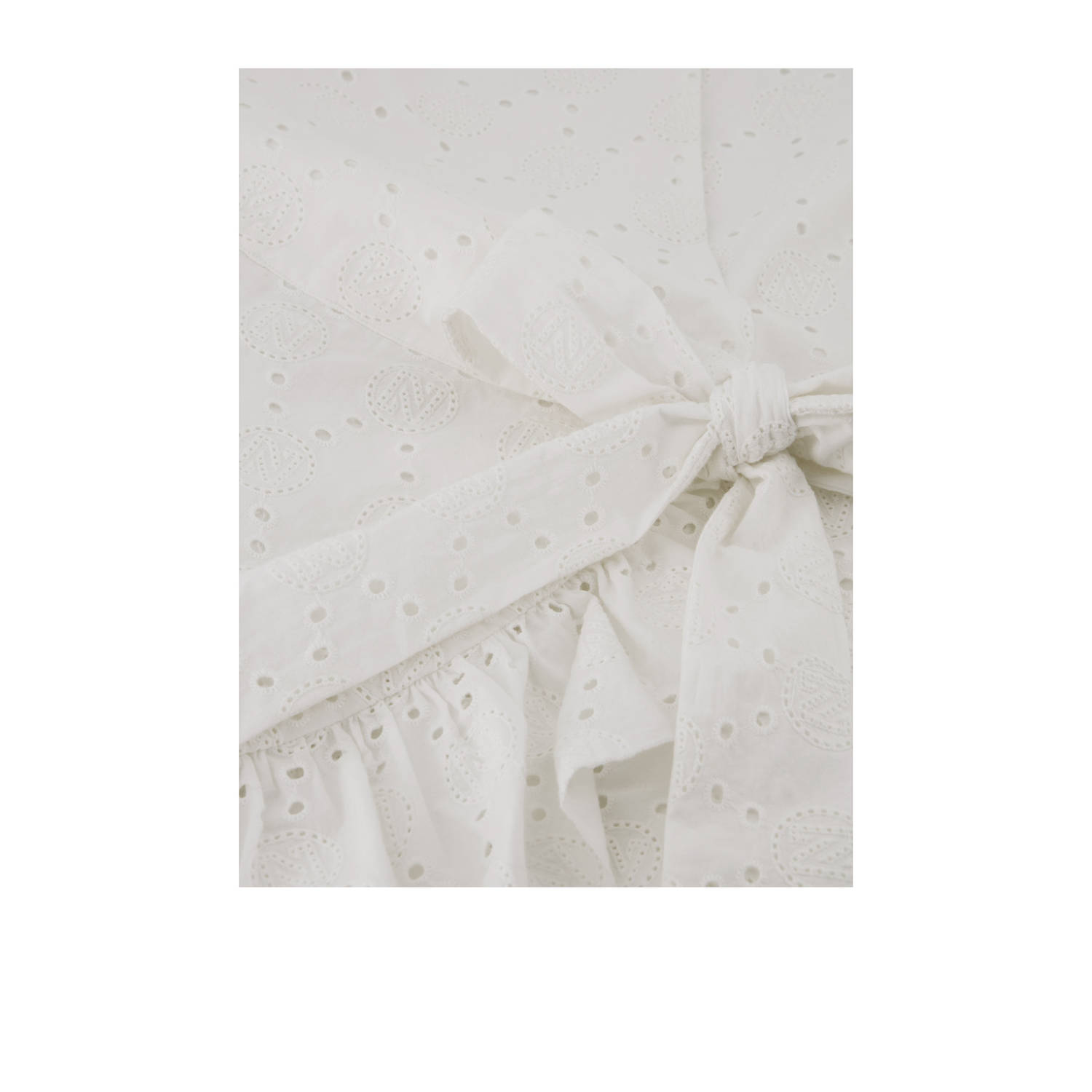 NIKKIE wikkelrok broderie wit
