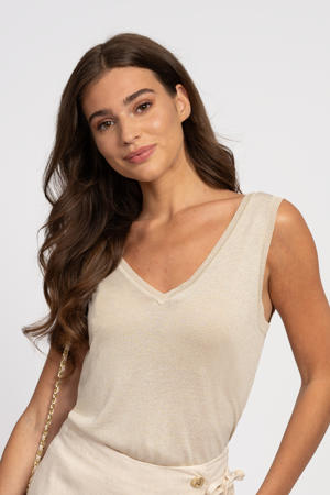 top beige met lurex