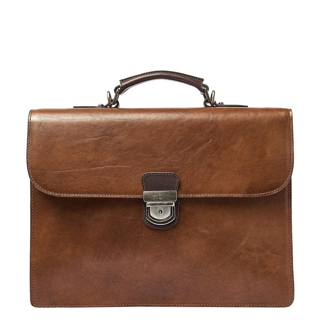 Castelijn & Beerens 13.3 inch leren laptoptas Rien cognac