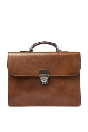 13.3 inch leren laptoptas Rien cognac