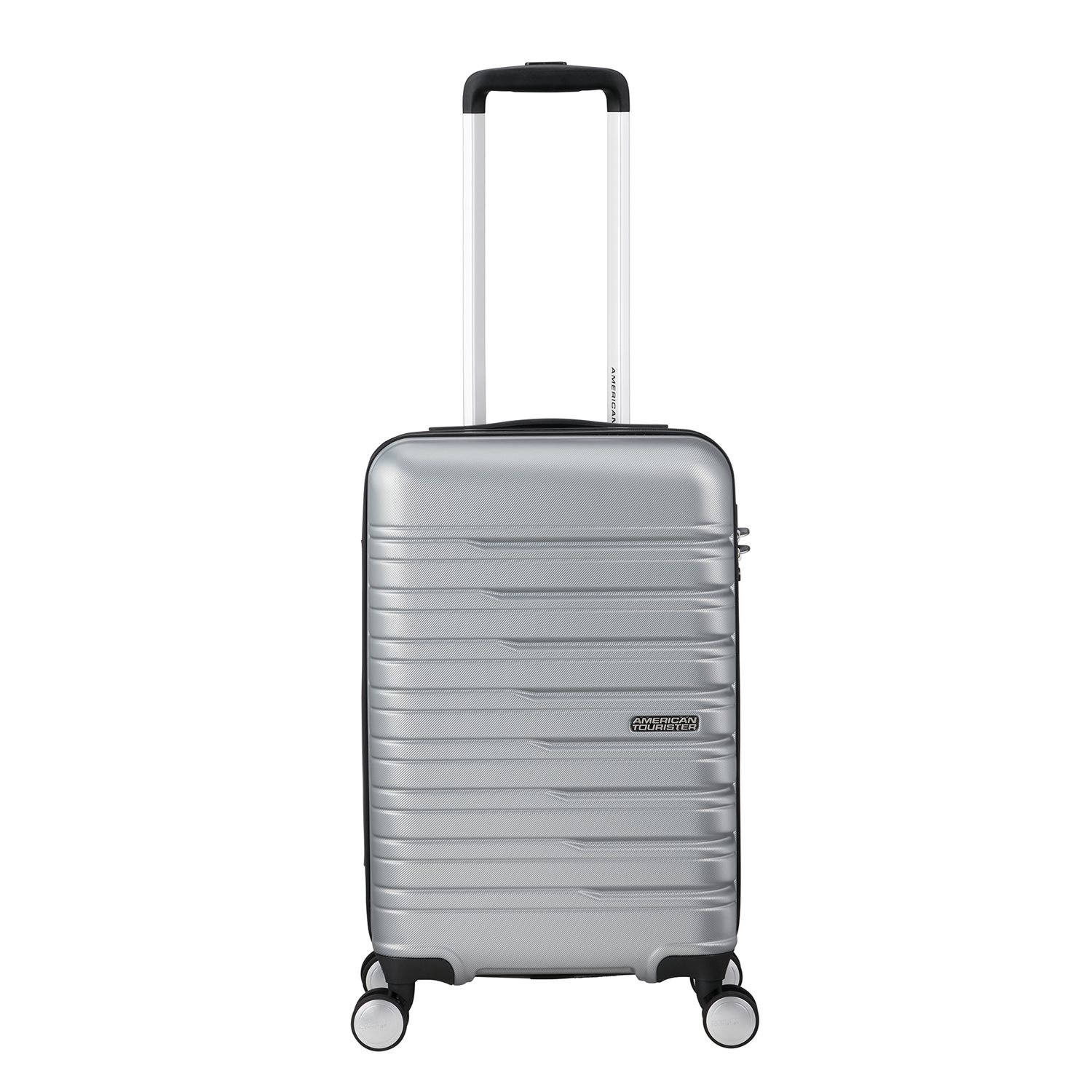 American Tourister trolley Flashline 55 cm. zilverkleurig