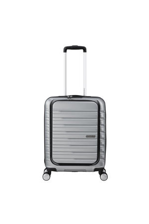 trolley Flashline 55 cm. zilverkleurig