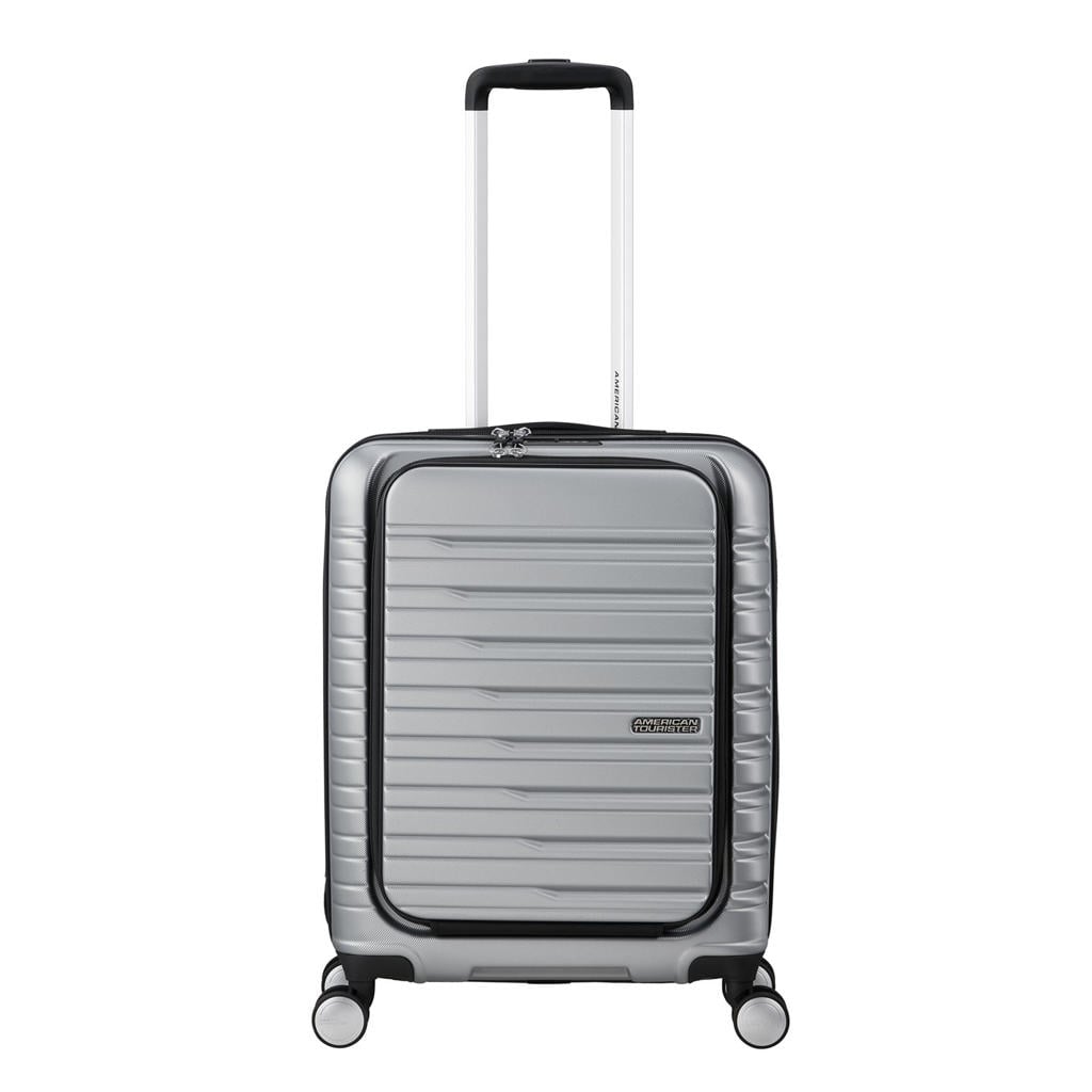 American Tourister trolley Flashline 55 cm. zilverkleurig
