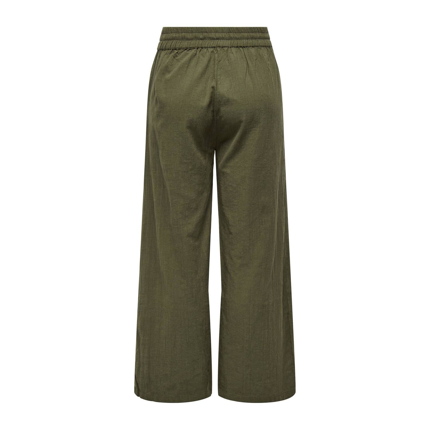 ONLY wide leg regular waist casual broek donkergroen