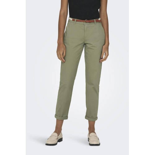 ONLY slim regular waist chino groen afbeelding