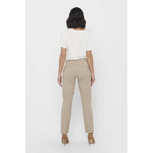 ONLY slim regular waist chino beige afbeelding