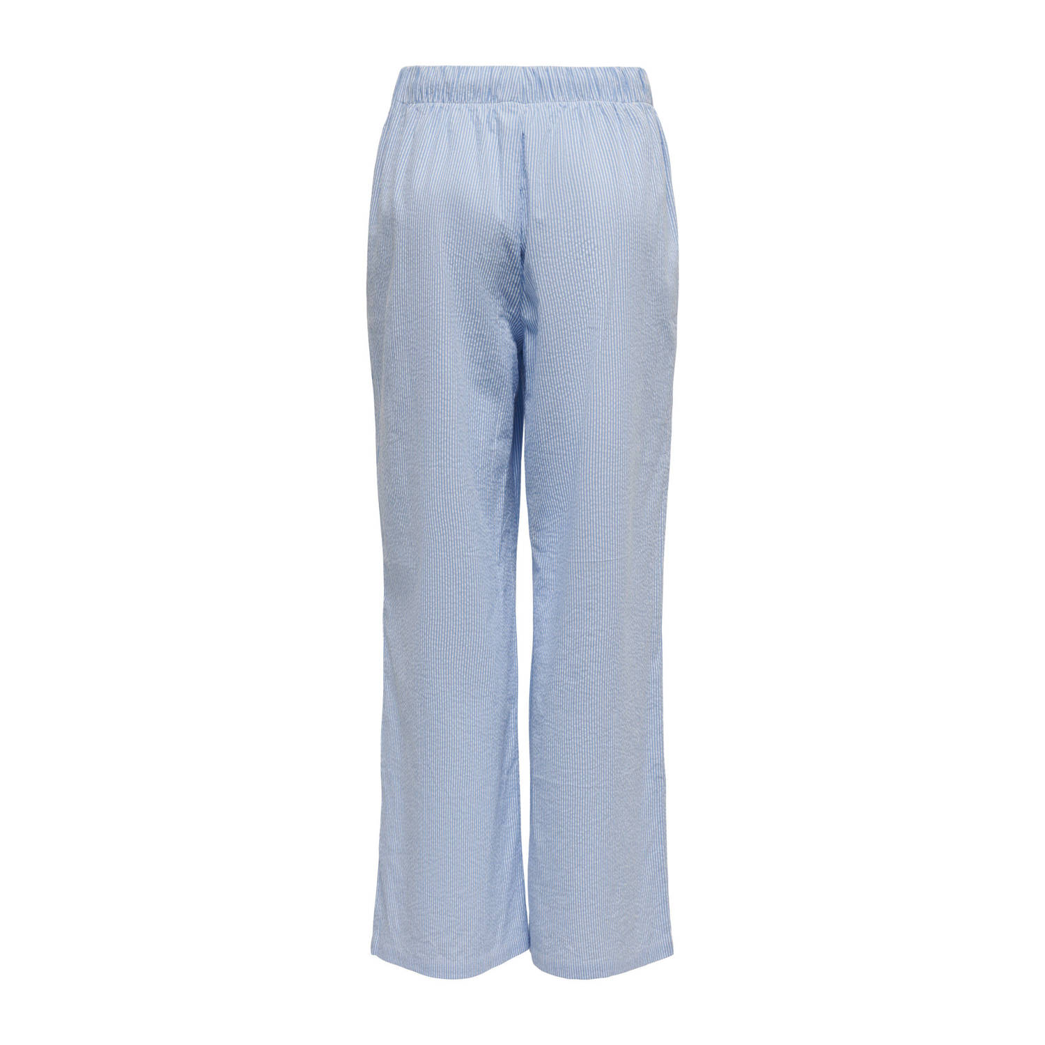 ONLY wide leg regular waist casual broek blauw