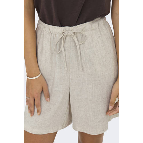 ONLY relaxed regular waist casual short ecru afbeelding
