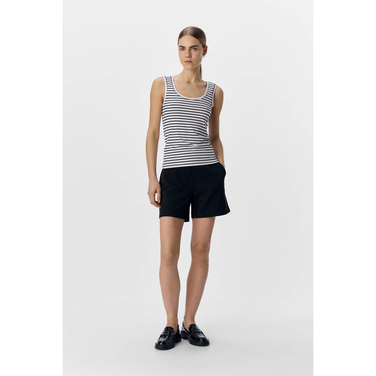 OBJECT mouwloze top wit gebreid