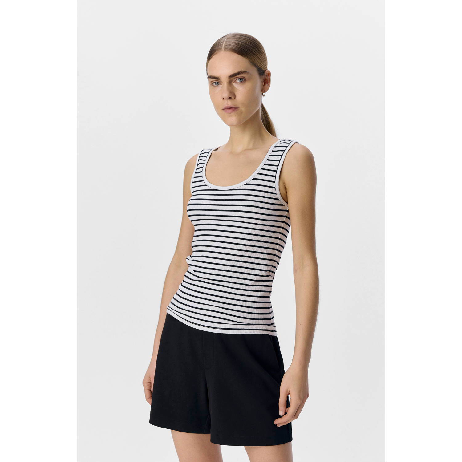 OBJECT mouwloze top wit gebreid