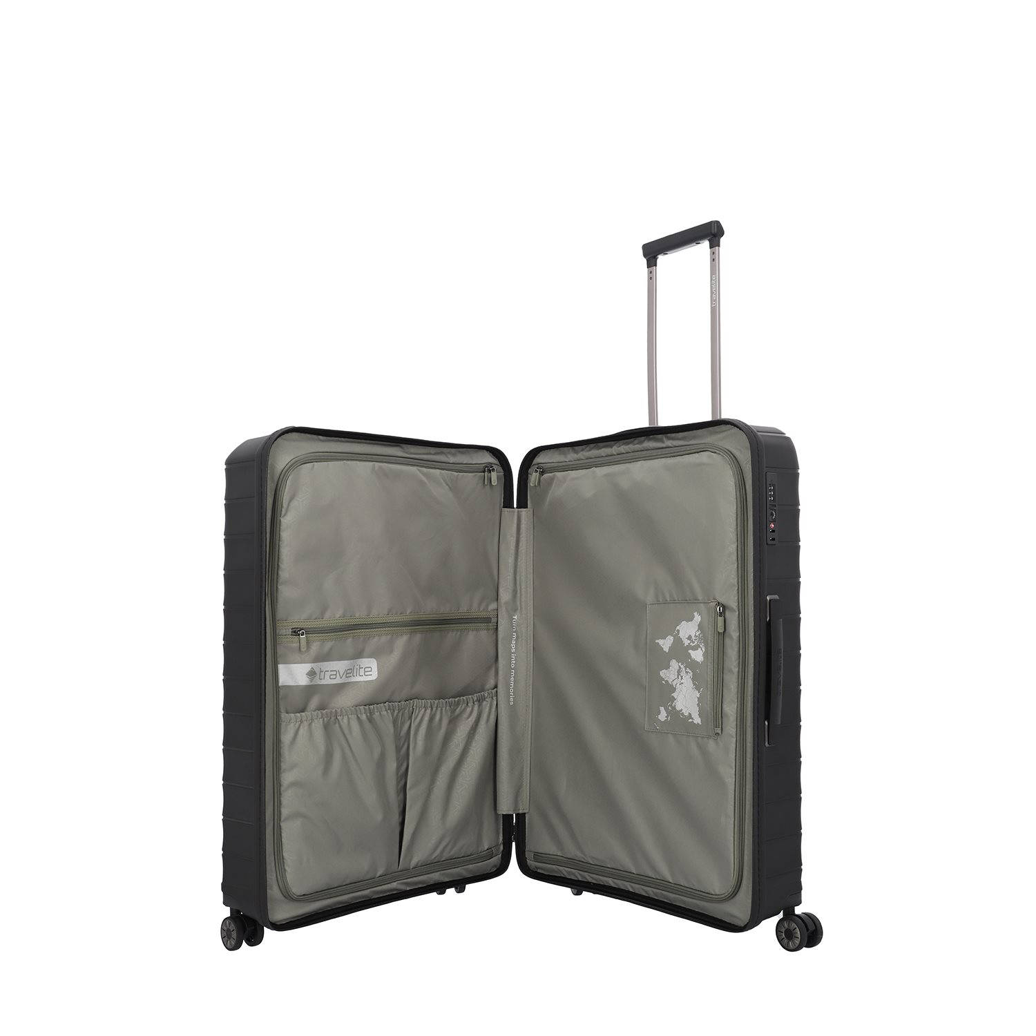 Travelite trolley Mooby 77 cm. zwart