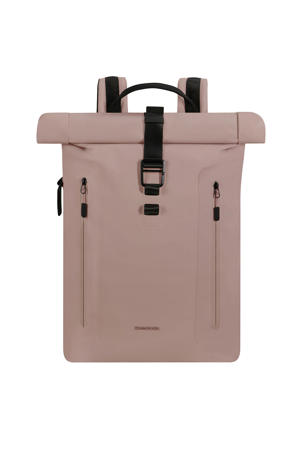  15.6 inch laptop rugzak Biz Rolltop oudroze