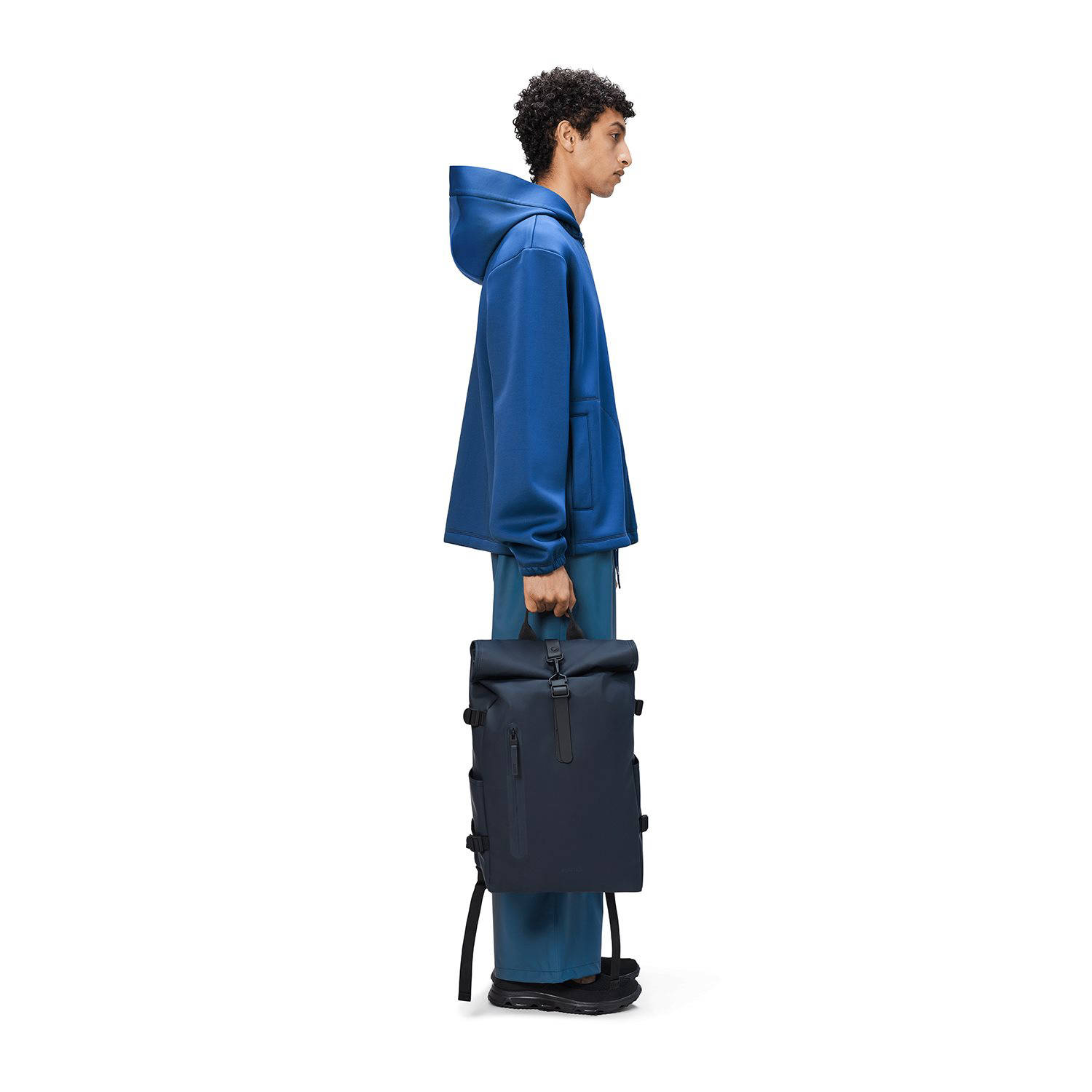Rains rugzak Rolltop Large W3 donkerblauw