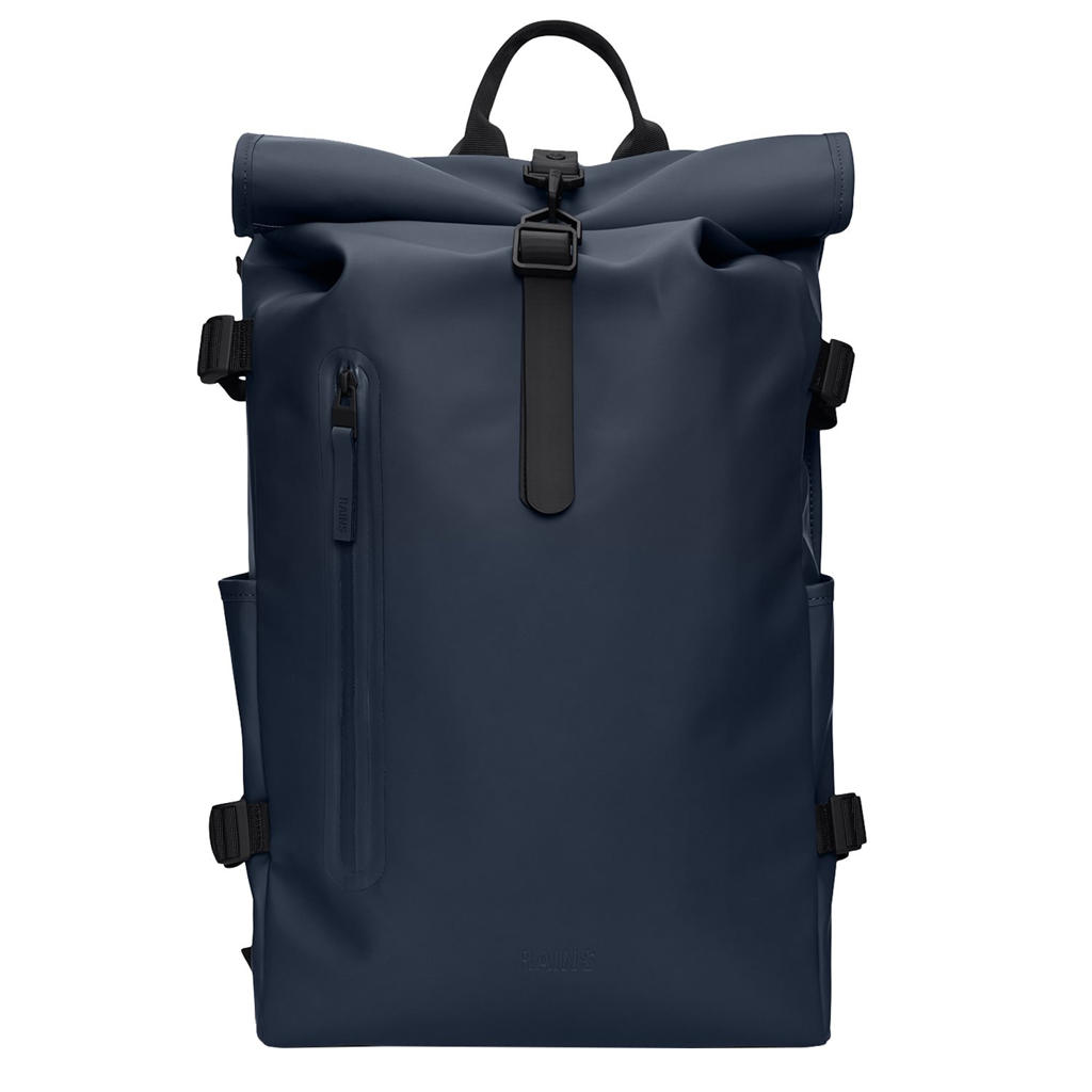 Rains rugzak Rolltop Large W3 donkerblauw