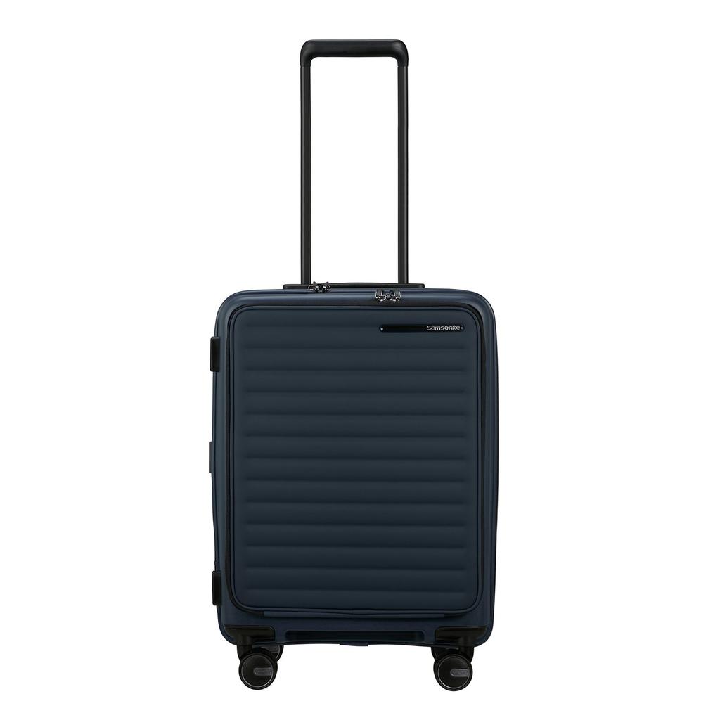 Samsonite trolley Restackd Easy Access 55 cm. Expandable donkerblauw