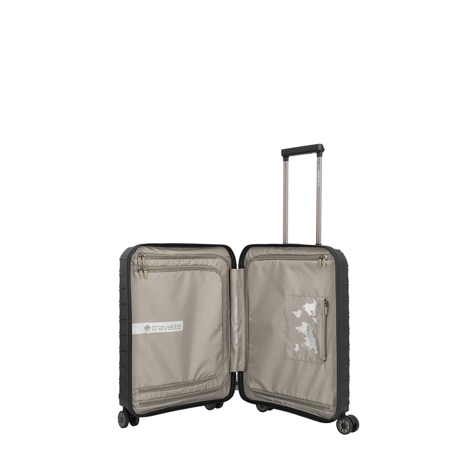 Travelite trolley Mooby 55 cm. zwart