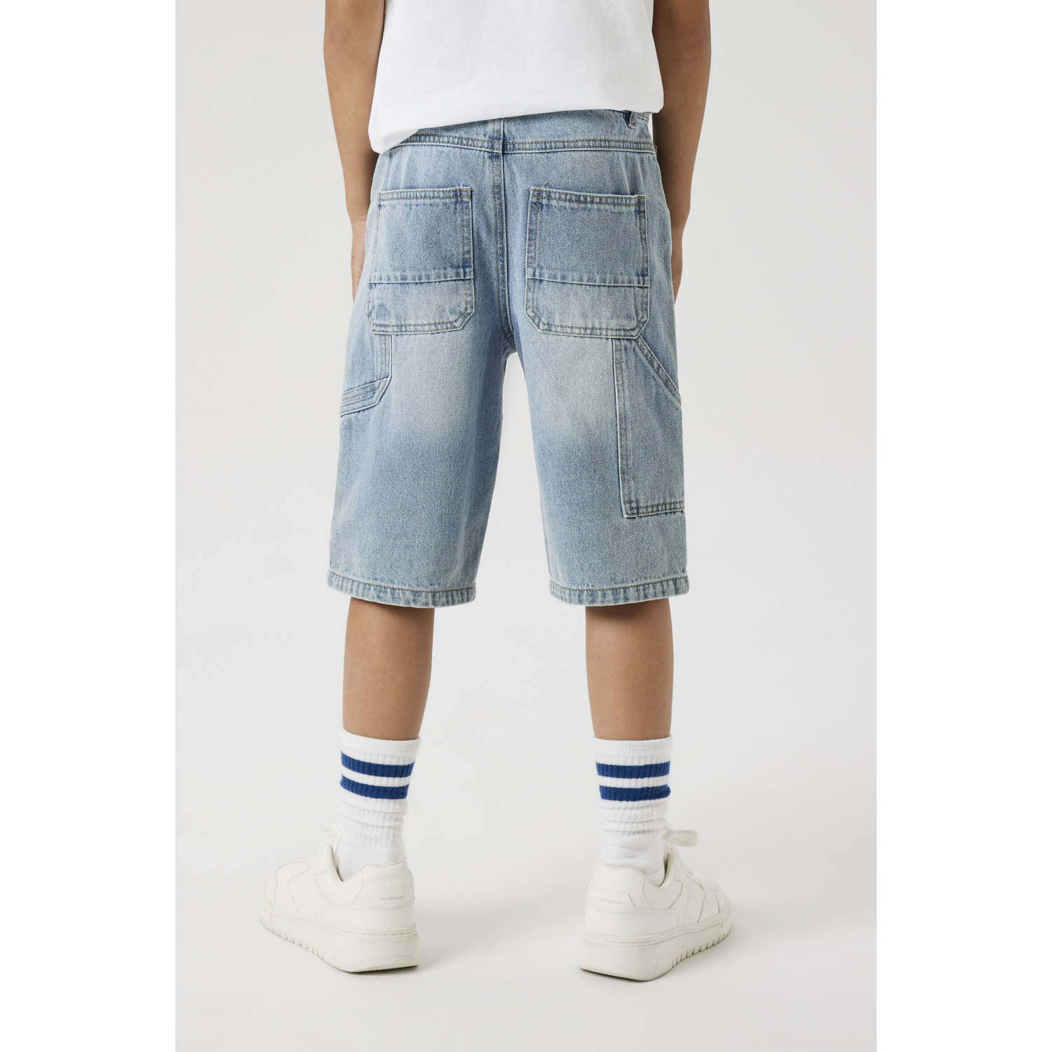 NAME IT KIDS loose denim short light blue denim
