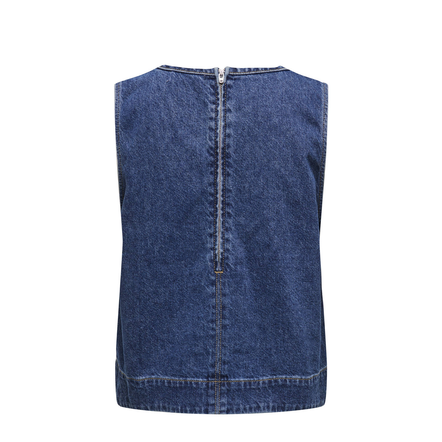 ONLY mouwloze top medium blue denim