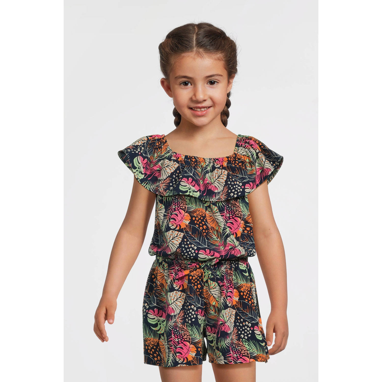 NAME IT KIDS playsuit donkerblauw groen paars