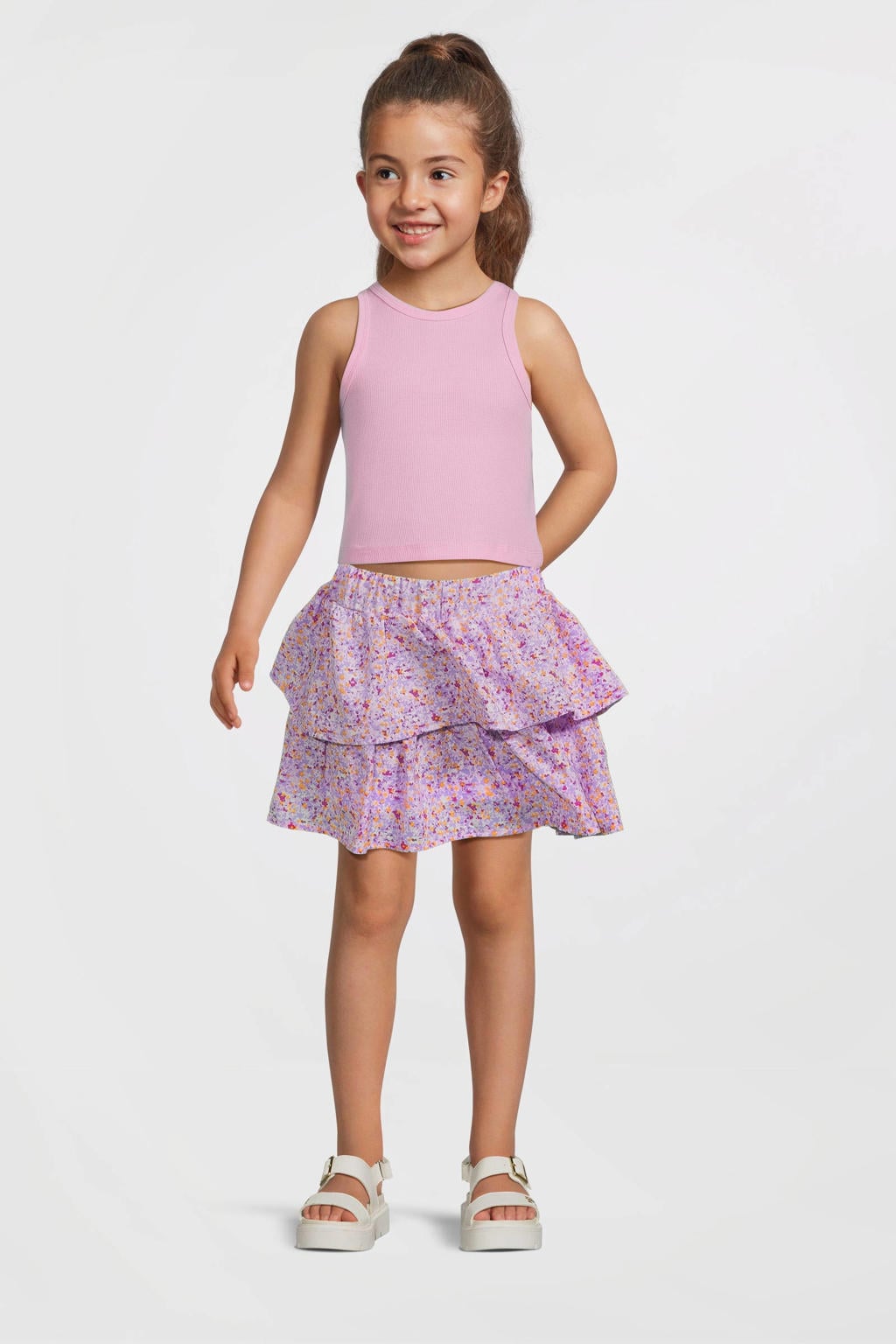 Paarse meisjes NAME IT KIDS A-lijn rok gemaakt van polyester en met elastische tailleband