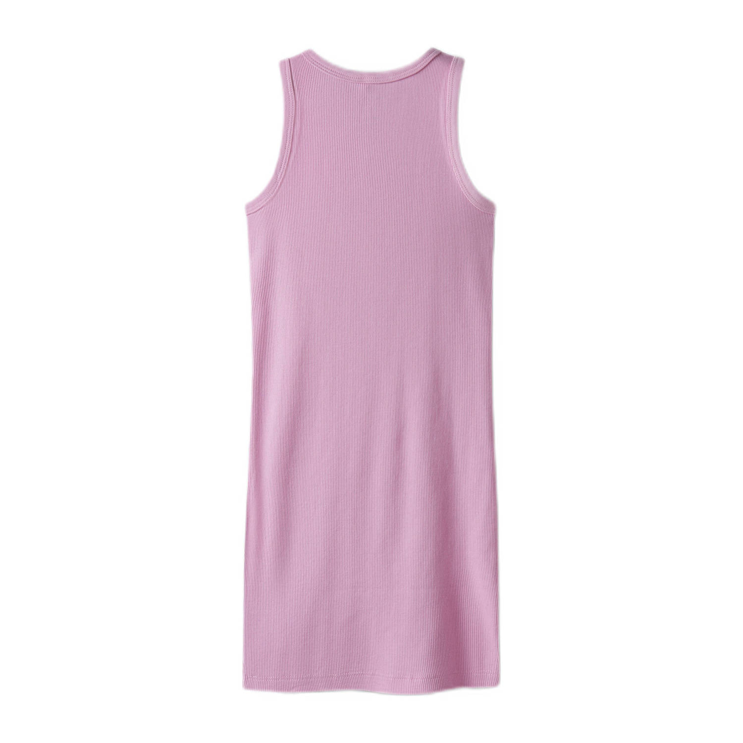 NAME IT KIDS zomerjurk rib gebreid roze