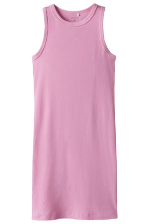 zomerjurk rib gebreid roze