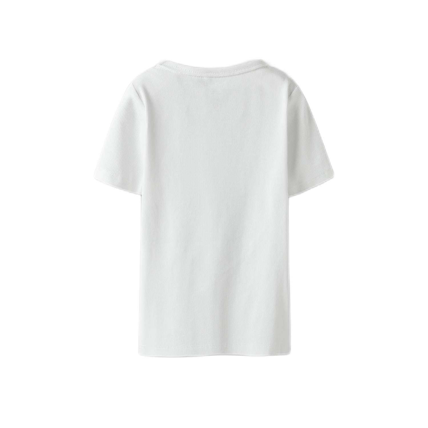NAME IT KIDS mouwloze top wit rib gebreid